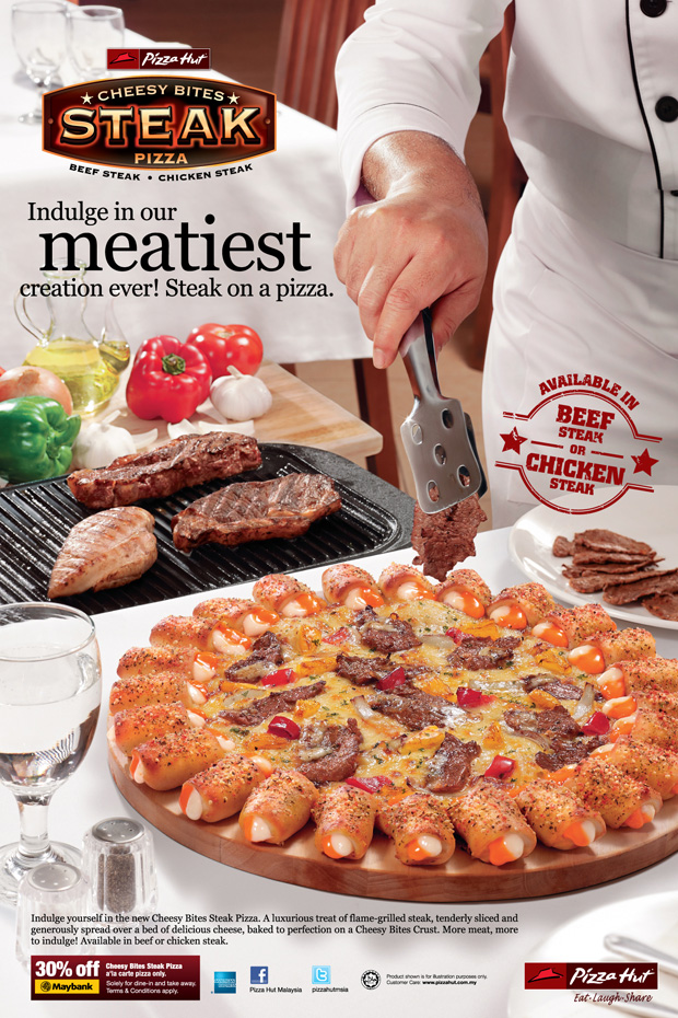 DuniakuDuniamuJaja Cheesy Bites Steak Pizza di Pizza Hut